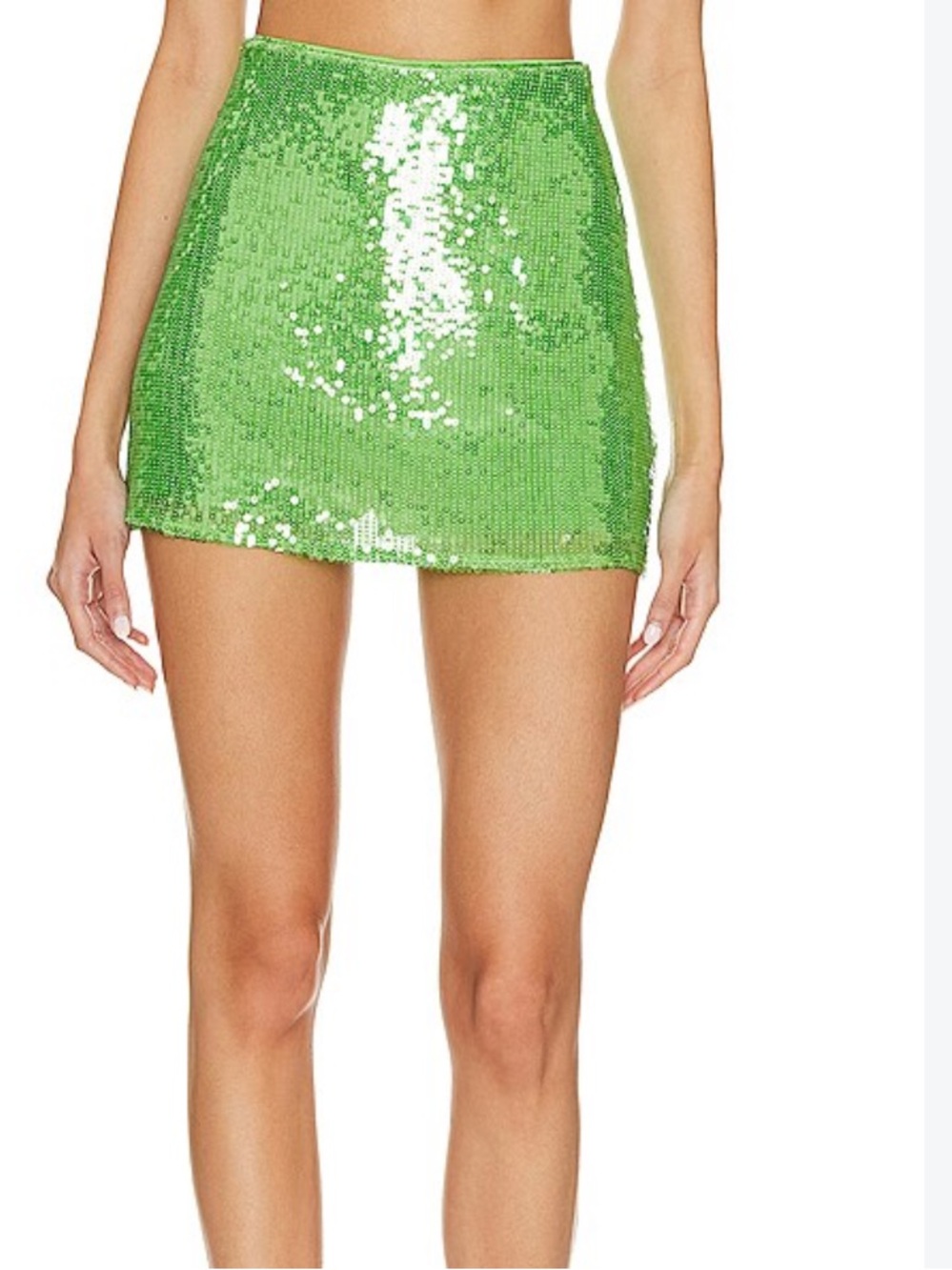 Show Me Your MuMu All Night Skort in Green Sequins Size XL